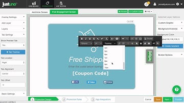 How to Design a Justuno Tab