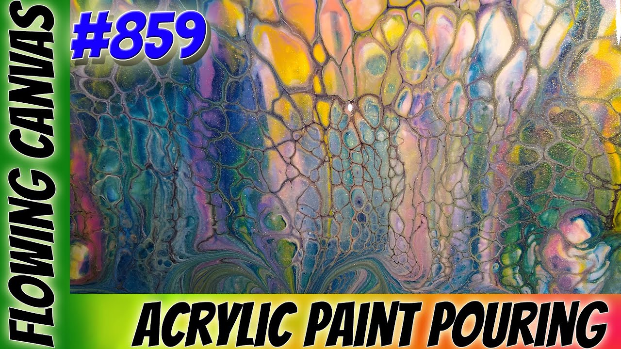 (859) Layered Swipe! Fun Acrylic Pour Fluid Art - YouTube