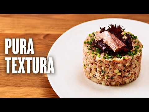 Tartar de patata confitada y melva. Un plato fresco y delivcioso.