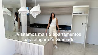 Visitamos 2 apartamentos em Gramado para alugar. Amamos esse lugar com churrasqueira e varanda