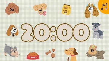 20 Minute Classroom Timer Lofi & Relaxing Songs love dogs