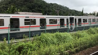 甲種輸送前の東急目黒線3000系3206+3256+30六＋3106+3406+3506編成！京急線11Dエアポート急行逗子・葉山行き1113〜1120編成から見た神武寺〜逗子・葉山駅間の右側面展望！