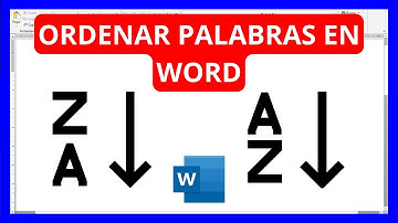 Cómo ORDENAR ALFABÉTICAMENTE en WORD