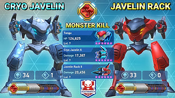 Tengu with Cryo Javelin 6 - Javelin Rack 8 - Monster Kill - Mech Arena