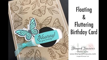 Floating & Fluttering Birthday Card