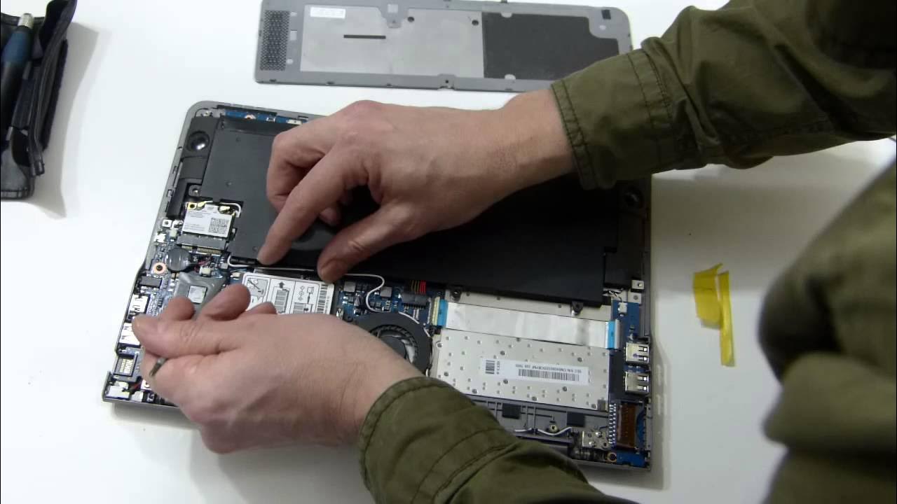 Как разобрать ноутбук np350v5c Battery Replacement on Samsung Series 5 Ultrabook NP350U3B - YouTube