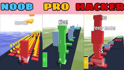 NOOB vs PRO vs HACKER in Stack Colors  ❤️ All Levels Gameplay, NEW Games iOS, Android