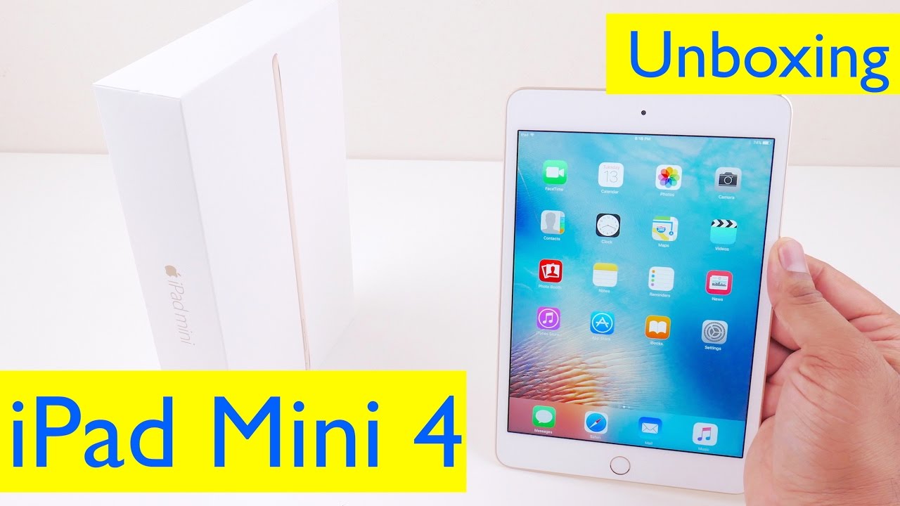 iPad Mini 4 Unboxing and Setup - 32GB Gold