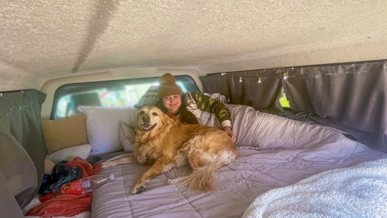 Truck Camping With MY Dog For The First Time Ever
