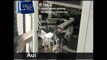 R 106 C: 3 Colors UV Screen Printing on Aluminum Caps