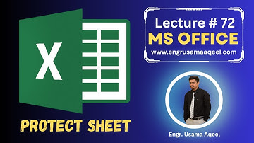 How to Protect Sheet in MS Excel | Lecture #72 | MS Office in Urdu/Hindi | Engr. Usama Aqeel