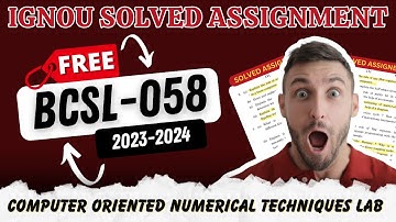 BCSL-058 Solved Assignment 2023-24 | IGNOU BCA Free Assignment Solution SEM 5 BCSL 58 | By ISM