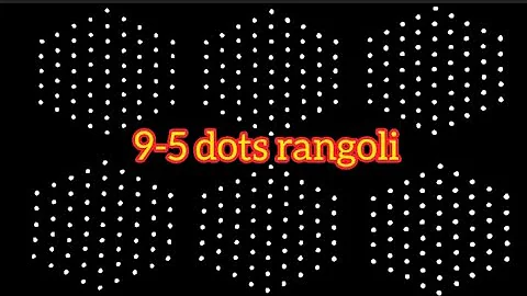 9-5 dots Simple Rangoli art design/Easy rangoli/muggulu designs/kolam designs/Sony rangoli designs.