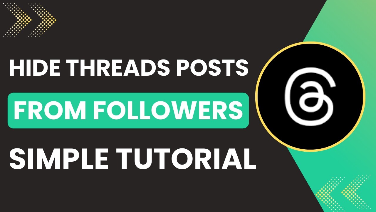 How to Hide Threads Posts From Followers - YouTube