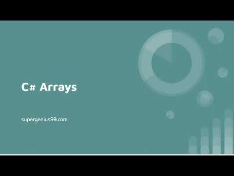 csharp arrays, C# tutorial