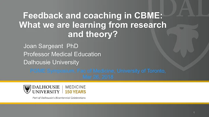 CBME Symposium 2018 - Feedback and Coaching presen...