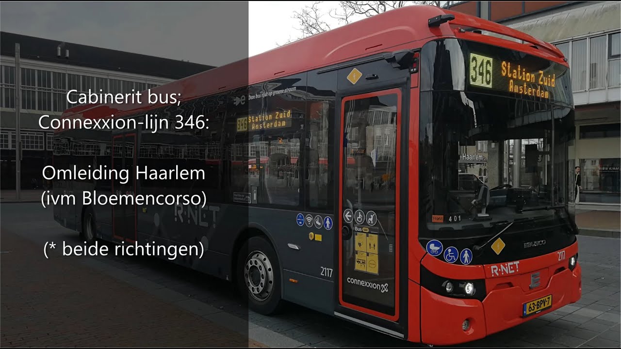 Cab ride bus; Connexxion-lijn 346; omleiding Haarlem (20220423)