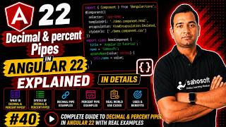 Decimal & percent Pipes in Angular 22 Explained in Details  | Angular 22 complete course