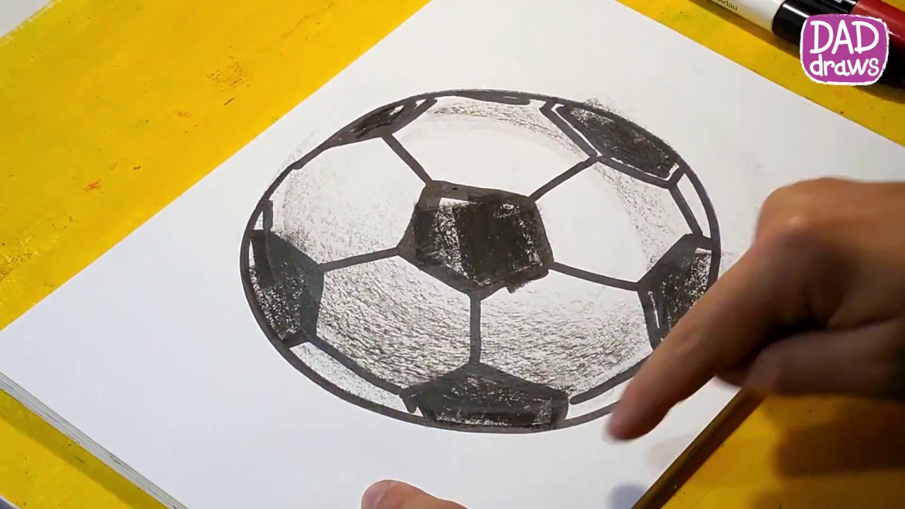 How to draw a soccer ball / Art for kids YouTube