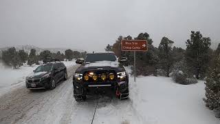 AEV Prospector XL Recovers Two Vehicles in Snow