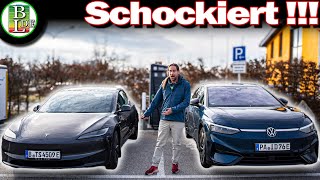 Verbrauchstest - VW Id.7 gegen Tesla Model 3