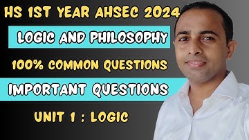 hs 1st year logic and philosophy question answer chapter 1| Common question |important question 2025