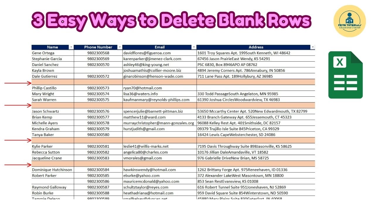 3 Easy Ways to Delete Blank Rows from Your Excel Dataset - YouTube