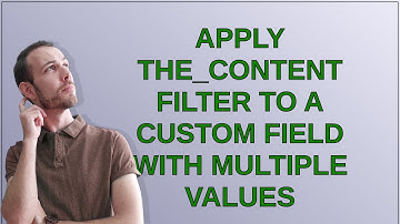 Wordpress: Apply the_content filter to a custom field with multiple values
