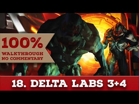 Doom 3 Walkthrough (Nightmare, All Collectibles) part 18 DELTA LABS - SECTOR 3+4