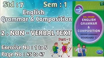 Dhoran 7 Angreji | Non - Verbal Text | Sem 1 | Std 7 English Grammar & Composition | Composition 2 |