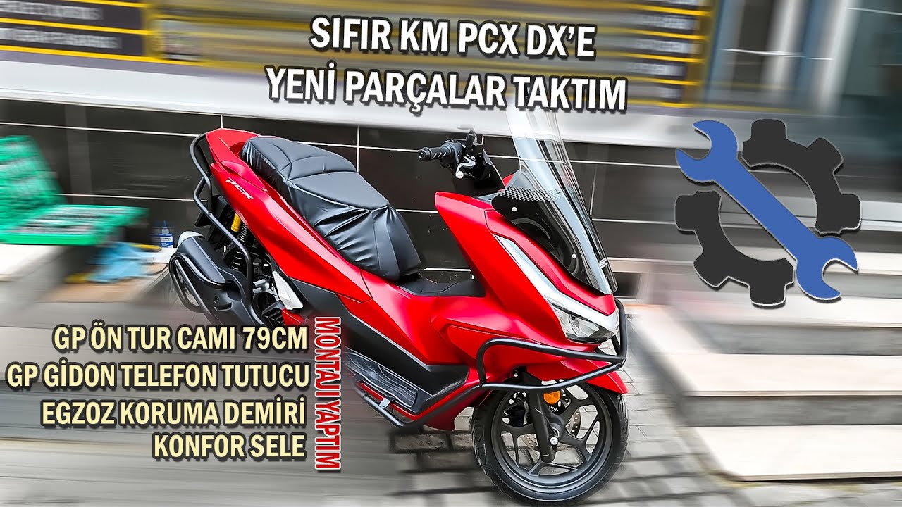 HONDA PCX DELUX Yeni Parçalar Taktım | Pcx Dx Ön Tur Camı Montajı | PCX Egzoz Koruma Demiri Nasıl