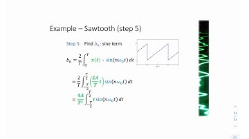 (part of example) Finding bn for a sawtooth waveform
