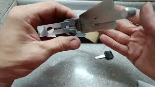 : fazendo chave da HONDA BIZ com lish HON 42/41sem desmontar o miolo