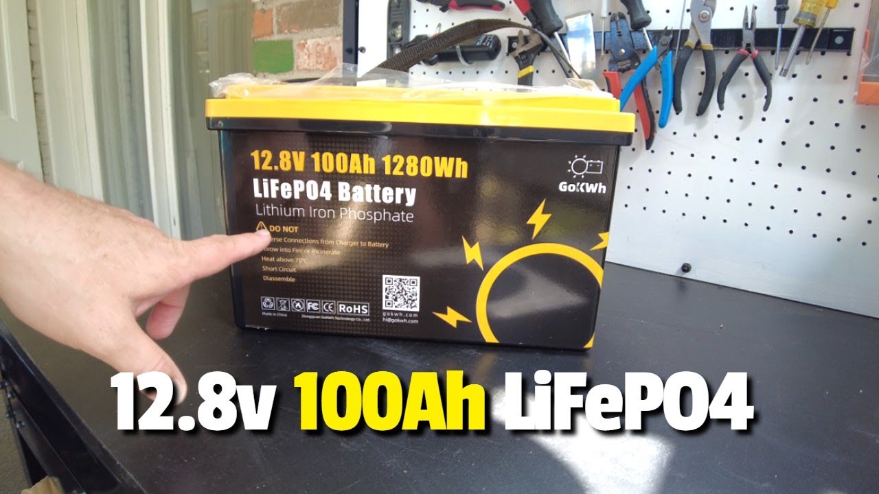 GoKWh 12.8v 100Ah LiFePO4 Lithium Battery 