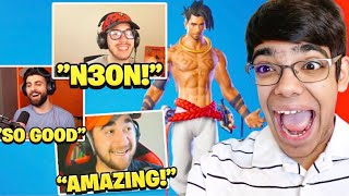STREAMERS React To My NEW Skin In Fortnite (CRAZY)