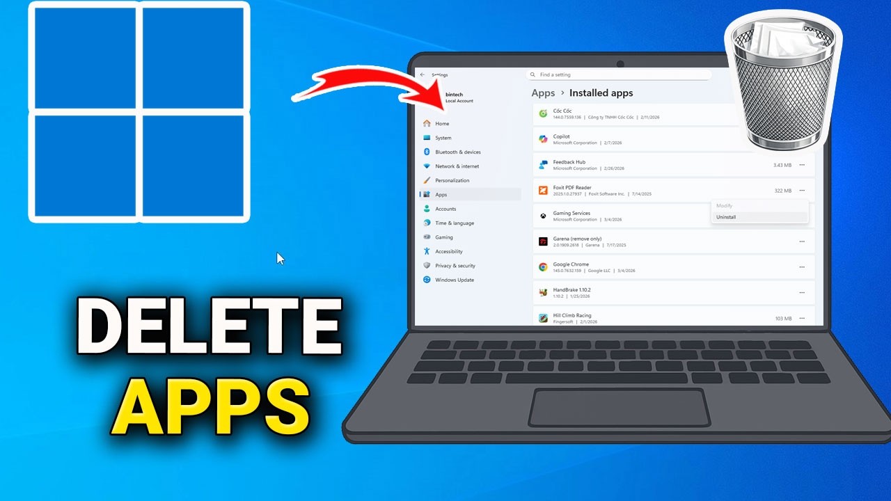 Pc Remove App How to Uninstall Apps on Windows 11 - Delete Programs from PC & Laptop ...