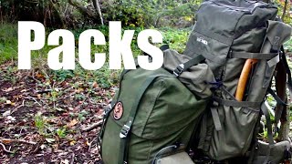 Rucksacks, Backpacks, Drypacks and Pack Frames.  What I Use for Load Carrying.