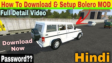 How To Download & Setup Bolero Car MOD Full Detail Video | Password?? Download Now BUSSID V.3.5