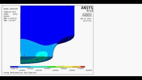 Creep damage on three-dimensional Bridgman Notch specimen using ANSYS Mechanical APDL