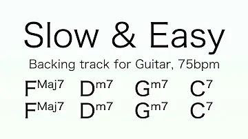 Slow & Easy, backing track for Guitar or any Soloist, F major, 75bpm. Play along and enjoy!