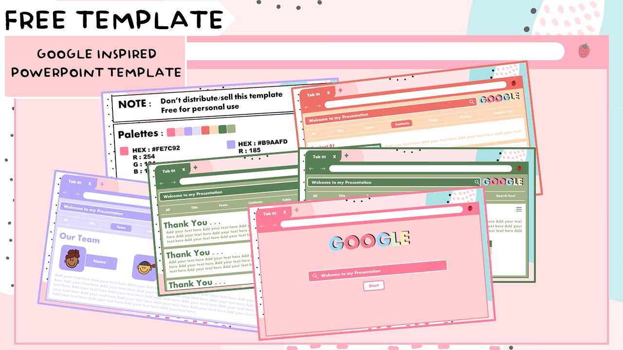 ธีม เพาเวอร์พอย ฟรี  New 2022  FREE TEMPLATE || GOOGLE INSPIRED POWERPOINT TEMPLATE (2) || 2021