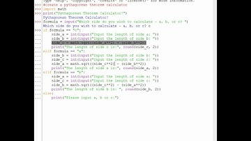 Create a Pythagorean Theorem calculator.
