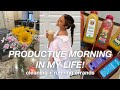 a PRODUCTIVE morning in my life!! | morning routine, running errands, + cleaning!