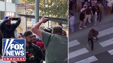 BREAKING: Bloody brawl erupts ahead of Turning Point USA event