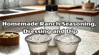Homemade Ranch Three Ways Seasoning, Dressing & Dip