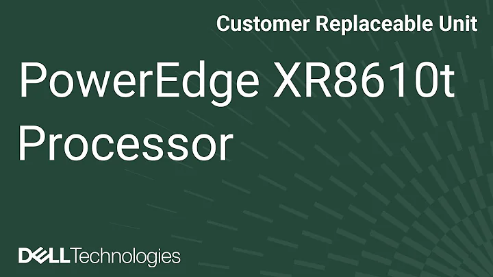 Dell PowerEdge XR8610t: Remove/Install Processor and Heatsink
