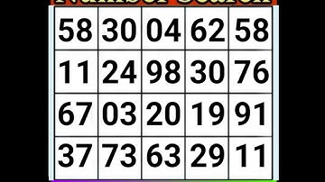 Number Search. Exercise Your Brain Daily to Stay Focused and Alert.【Match | brain game | puzzle】#20