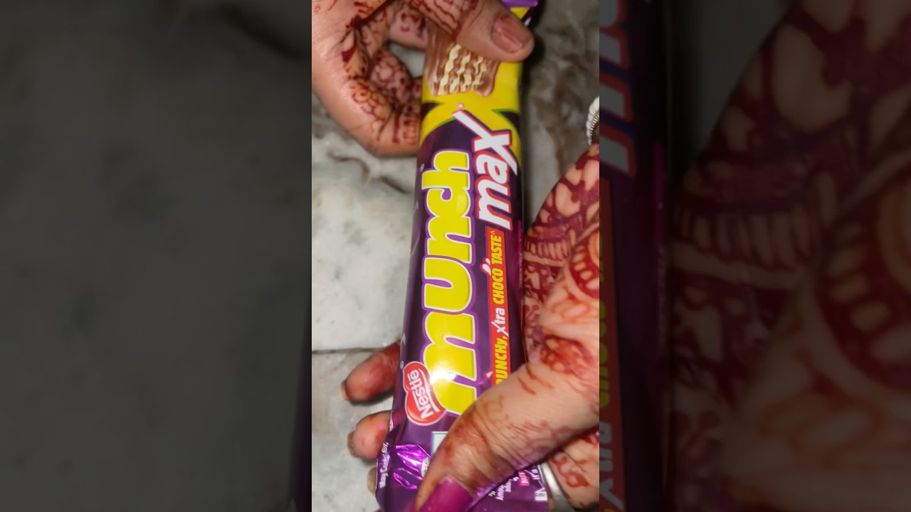 Munch Max Rs 20 chocolate unboxing asmr video 