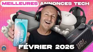 Les MEILLEURES Annonces TECH de Février 2026 (tournage au S26 ULTRA)
(Vidéo 4K chapitrée non sponso) Bonjour, le mois de février sest clos hier, lheure du bilan a sonné avec cette vidéo des Meilleures annonces tech (que jai sélectionnées). Au menu, smartphones de dingue, écouteurs, casques, enceintes (spécial musiciens), casque créé pour le son de TV, platines vinyles, écouteurs pour dormir !
#tech #pp smartphone #audio #pp
Mes vidéos ne sont PAS PAYÉES par les marques, mais si des produits vous intéressent, et si vous le souhaitez, voici des liens affiliés ;) MERCI
Samsung S26 ultra
https://amzn.to/40BF5YN
écouteurs Huawei Freebuds Pro 5
https://amzn.to/404dcs8
Platine vinyle Sony PS-LX3 ou LX5 BT
https://amzn.to/4aLnu6Q
https://amzn.to/4kYI8Ui
https://c3po.link/QMmjEW3RvC
https://c3po.link/QCMY6F4dMg
Honor Magic 8 Pro
https://amzn.to/4b2seDW
FIIO (Platine vinyle Hue)
https://c3po.link/QdThgZ9Vjv
Casque Meze Strada
https://c3po.link/QyKeuBF5pF
Système audio 2.1 canaux KLIPSCH Promedia
https://c3po.link/QYQTY5vyW9
Casque TV Sennheiser RS275 (avec boitier Auracast)
https://c3po.link/QzB2PEZmFu
Ecouteurs spécial sommeil Anker Soundcore A20
https://amzn.to/4chgPCr
https://amzn.to/4clOZ8a
Chapitrage :
00:00 Une première sur ma chaine :)
01:00 Smartphone Samsung S26 Ultra (Attention, le capteur 200 MP ouvre à f/1.4 et pas f/1.9 comme annoncé)
04:20 écouteurs antibruit HUAWEI Freebuds Pro 5 ! (monstrueux)
06:45 Smartphone REALME P4 Power (batterie 10001 mAh) et annonce dun reportage en INDE 08:30 Enceinte JBL Bandbox SOLO (pour musiciens !)
10:28 Platines vinyle SONY PS-LX3BT / LX5BT
12:50 Smartphone HONOR Magic 8 Pro (avec images des aurores BOREALES que jai captées)
15:00 Platine vinyle FIIO hue (référence TT13 BT silver)
16:00 Casque MEZE Strada !
17:50 Système 2.1 canaux pour ordinateur KLIPSCH Promedia LUMINA
19:10 Un VRAI casque pour la TV : Sennheiser RS275 (avec AURACAST)
21:00 Ecouteurs pour dormir : Soundcore Sleep A20 (Anker Innovations)
MERCI !!! Les MEILLEURES Annonces TECH de Février 2026 (tournage au S26 ULTRA)