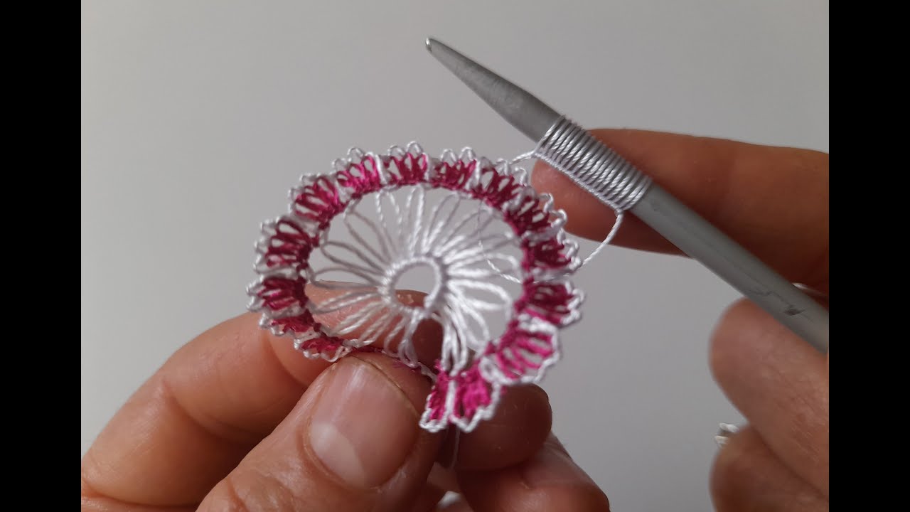 Örgü Şişi İle  İğne Oyası Karanfil Yapımı(Needle Lace)